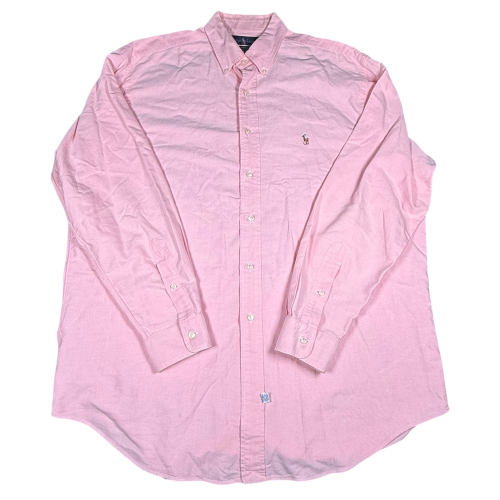 Ralph Lauren Men's Pink Oxford Button Down Shirt Classic Fit Size 15 1/2-34 - Picture 2 of 8